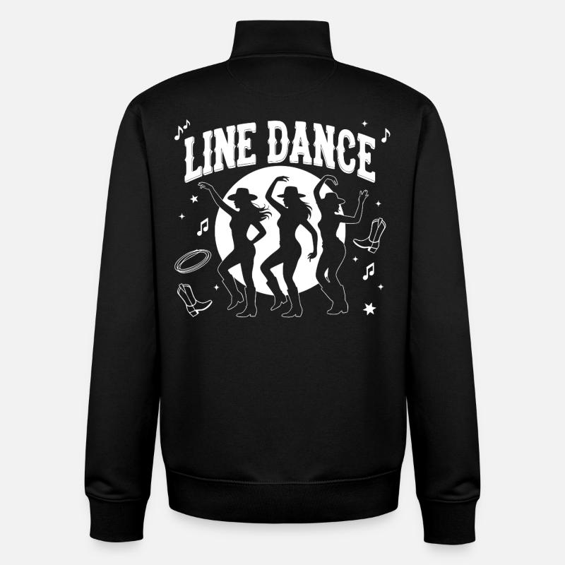 Line Dance Silhouettes Moonlit Night - Unisex Organic Zip Sweatshirt by Stanley/Stella - black