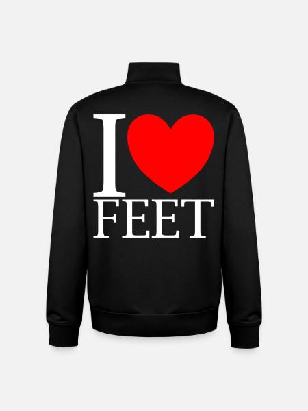 Ich Liebe Füße I Love Feet - Unisex Organic Zip Sweatshirt by Stanley/Stella - black