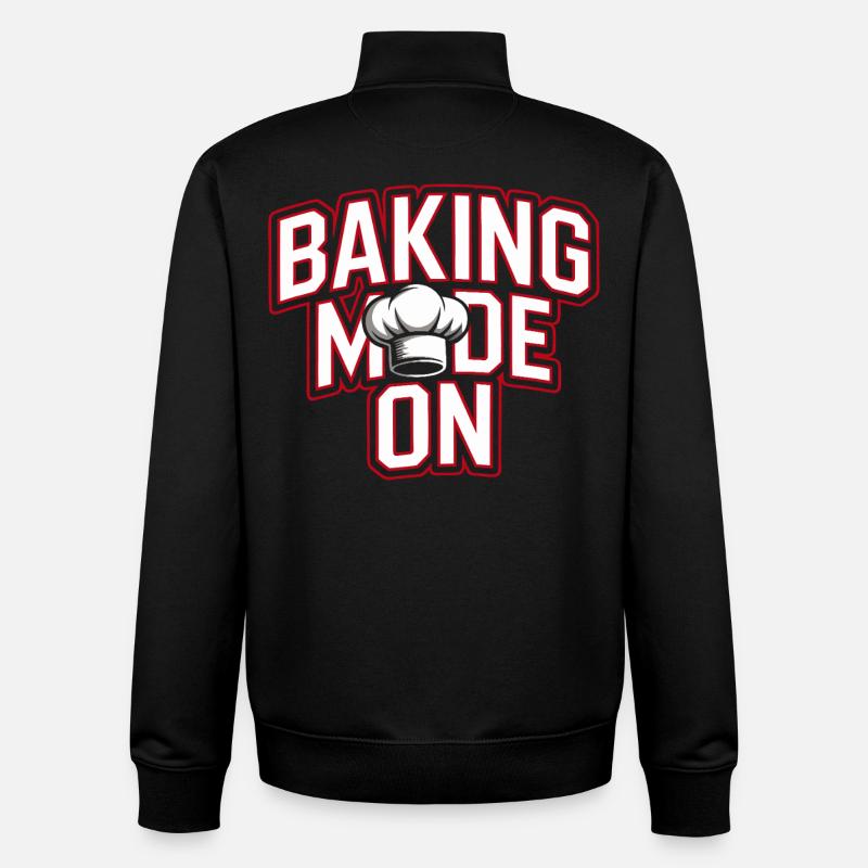 Baking Mode - Chef's Hat Design - Unisex Organic Zip Sweatshirt by Stanley/Stella - black