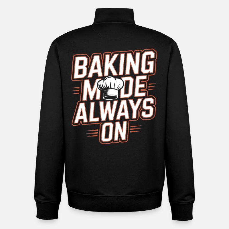Baking mode always on - Unisex Organic Zip Sweatshirt by Stanley/Stella - black