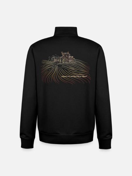 Farming Simulator „Helper H is blocked by an  - Unisex Organic Zip Sweatshirt von Stanley/Stella - Schwarz