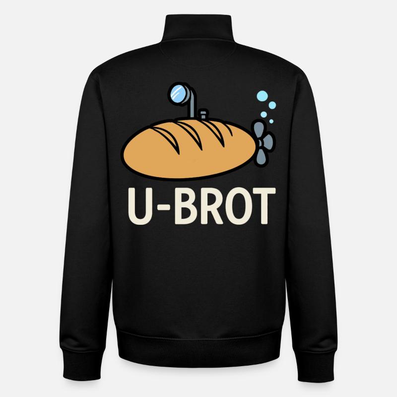 U-Brot Retro Logo - Unisex Organic Zip Sweatshirt von Stanley/Stella - Schwarz