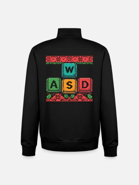 WASD Gaming Noël - Sweat zippé unisexe en coton bio Stanley/Stella - noir