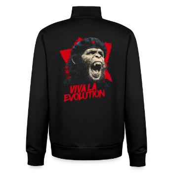 Viva La Evolution - Unisex Organic Zip Sweatshirt by Stanley/Stella - black - Back - AI Model Male 185 light (185cm)