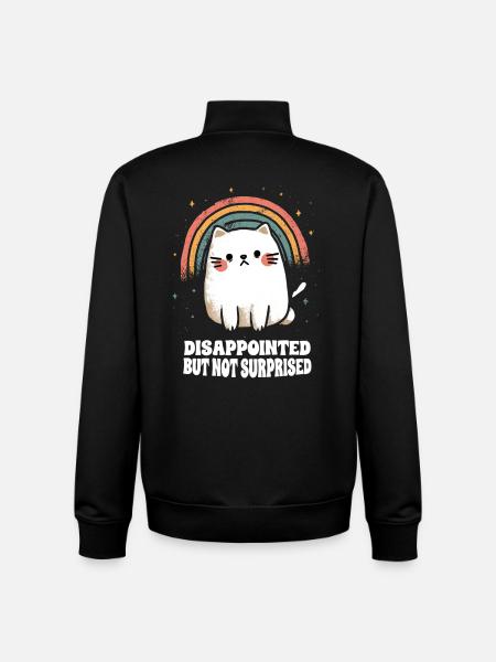 disappointed - Unisex Organic Zip Sweatshirt by Stanley/Stella - black