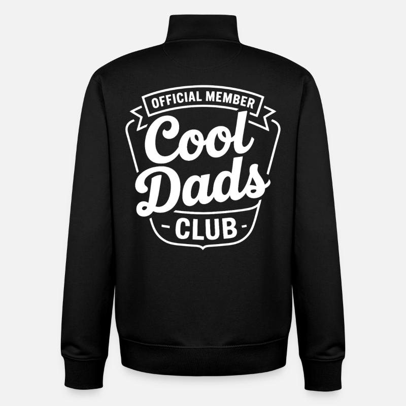 Cool Dads Club Emblem - Unisex Organic Zip Sweatshirt by Stanley/Stella - black