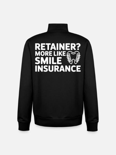 Retainer Leben Lächeln Schutz Kunst - Unisex Organic Zip Sweatshirt von Stanley/Stella - Schwarz