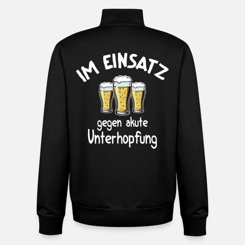 Underhopping Insert – Waitress Bartender Beer - Unisex Organic Zip Sweatshirt by Stanley/Stella - black