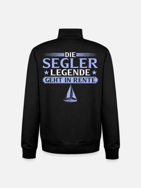 Retired sailor legend retired - Unisex Organic Zip Sweatshirt by Stanley/Stella - black