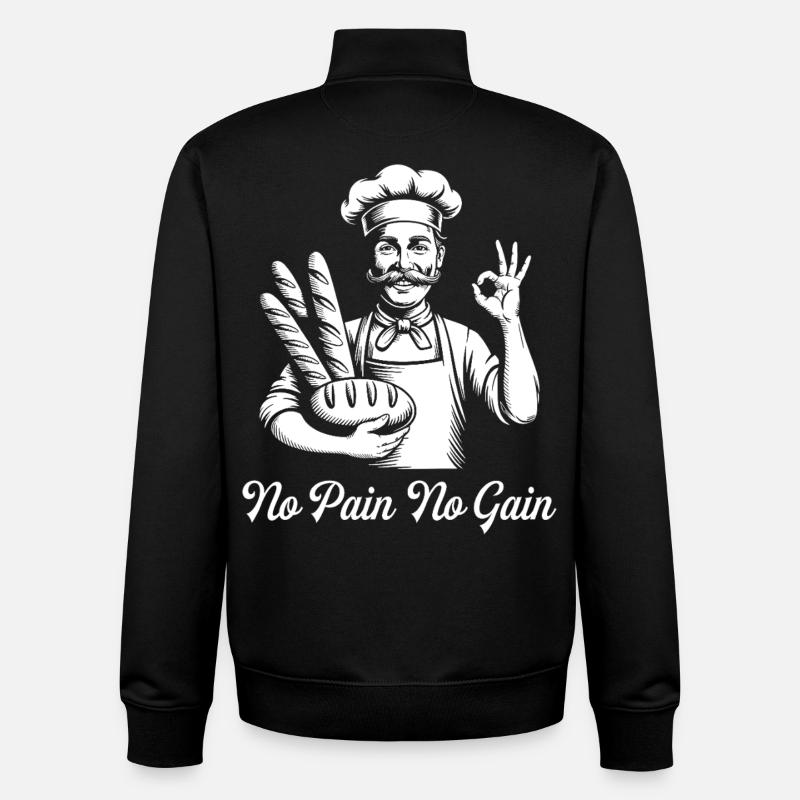 Bread Bakery Humor Baker - Unisex Organic Zip Sweatshirt by Stanley/Stella - black