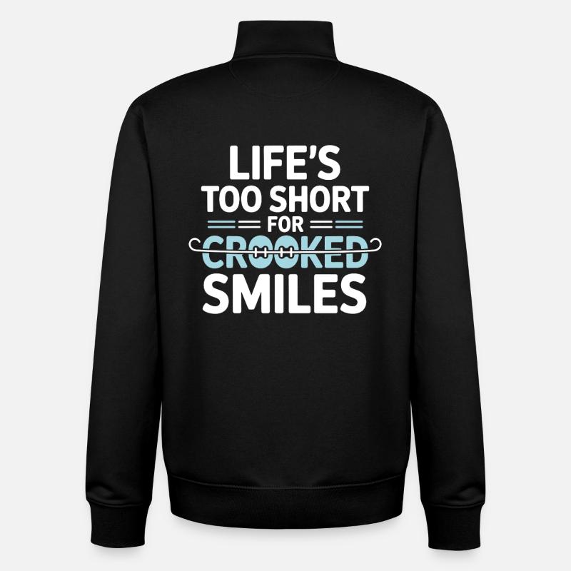 Professionnel dentaire Alignement droit Motivation - Sweat zippé unisexe en coton bio Stanley/Stella - noir