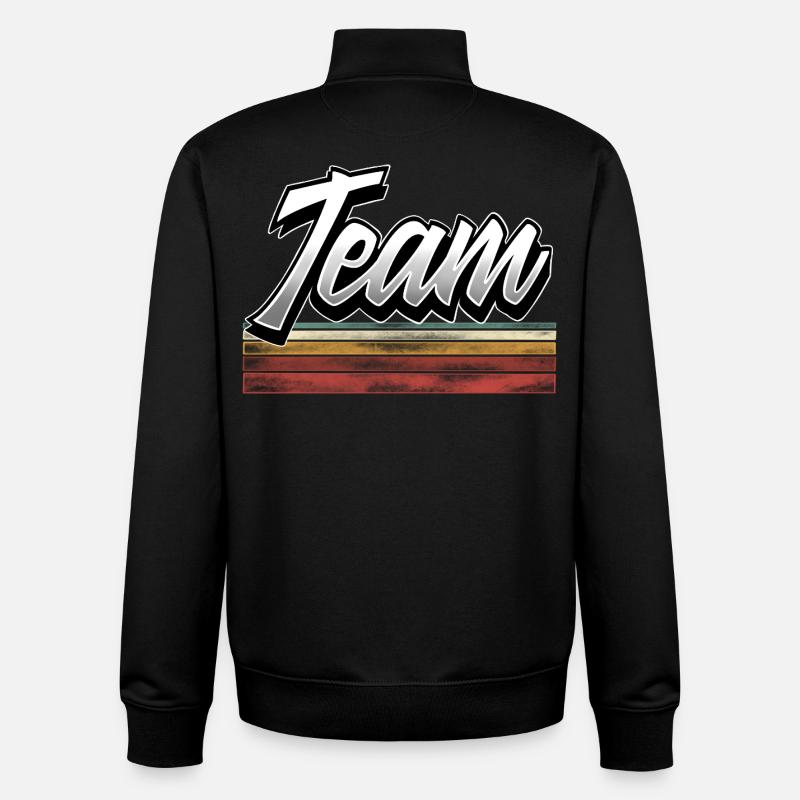 Équipe - Sweat zippé unisexe en coton bio Stanley/Stella - noir