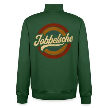 Jobbelsche – Hessisches Retro Design - Unisex Organic Zip Sweatshirt von Stanley/Stella - Flaschengrün - Hinten - AI Model Male 185 dark (185cm)