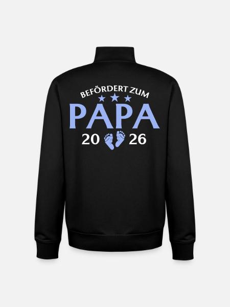 Vater 2026 Befördert zur Papa - Unisex Organic Zip Sweatshirt von Stanley/Stella - Schwarz