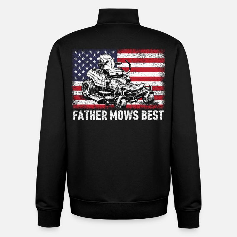 Le père tond le mieux - Sweat zippé unisexe en coton bio Stanley/Stella - noir