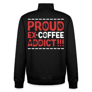 Kaffeeentzug Koffeinfrei Ex-Kaffeetrinker - Unisex Organic Zip Sweatshirt von Stanley/Stella - Schwarz - Hinten - AI Model Male 185 light (185cm)