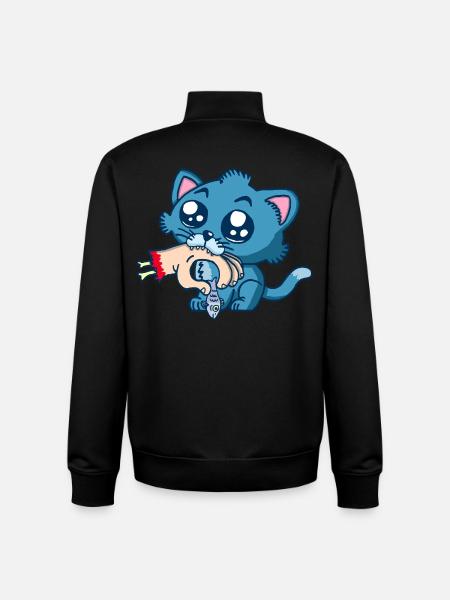 Gourmet kitten - Unisex Organic Zip Sweatshirt by Stanley/Stella - black
