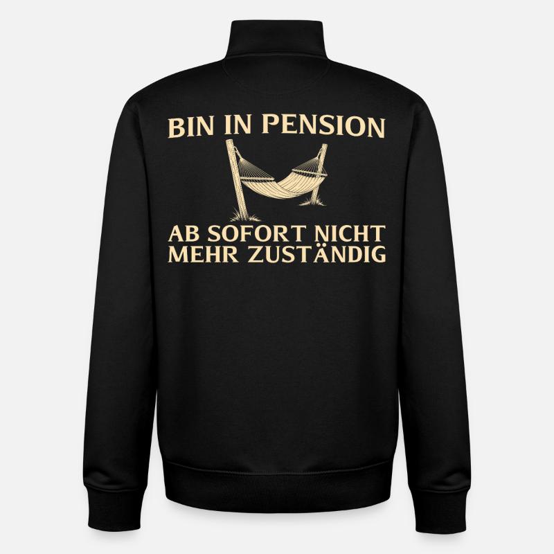 Pension Plus responsable - Retraité - Sweat zippé unisexe en coton bio Stanley/Stella - noir