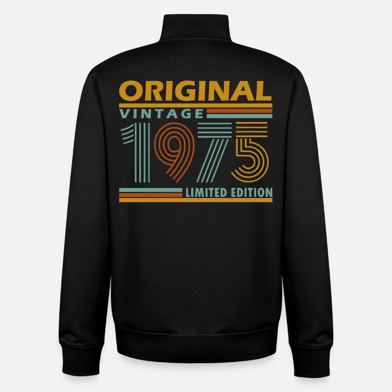 Original Vintage 1975 Edition Limitée - Sweat zippé unisexe en coton bio Stanley/Stella - noir