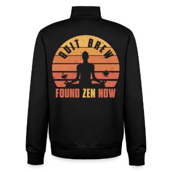 Kaffeeentzug Ex-Kaffeetrinker Quit Brew - Unisex Organic Zip Sweatshirt von Stanley/Stella - Schwarz - Hinten - AI Model Male 185 light (185cm)