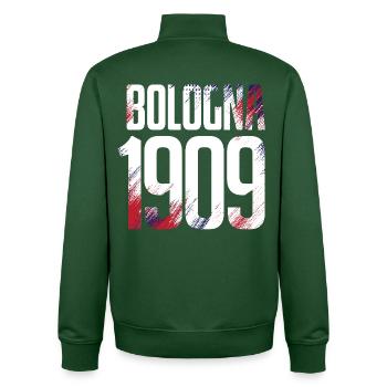 1909 - Unisex Organic Zip Sweatshirt by Stanley/Stella - bottle green - Back - AI Model Male 185 dark (185cm)