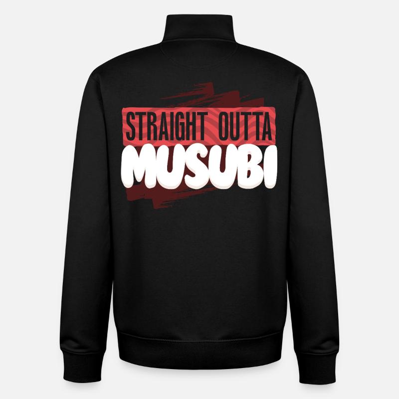 Musubi - Sweat zippé unisexe en coton bio Stanley/Stella - noir