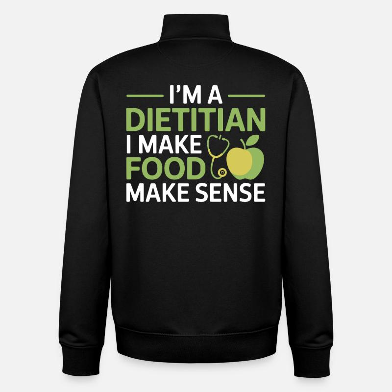 Diététiste Nutrition Simplifier la profession - Sweat zippé unisexe en coton bio Stanley/Stella - noir