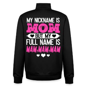Mama - Unisex Organic Zip Sweatshirt von Stanley/Stella - Schwarz - Hinten - AI Model Male 185 light (185cm)