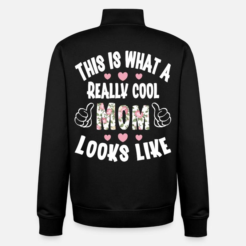 Maman - Sweat zippé unisexe en coton bio Stanley/Stella - noir