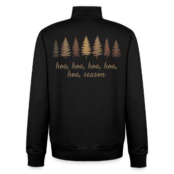 Ho, Ho, Ho Season Wald Kiefer Gemütlich - Unisex Organic Zip Sweatshirt von Stanley/Stella - Schwarz - Hinten - AI Model Male 185 light (185cm)