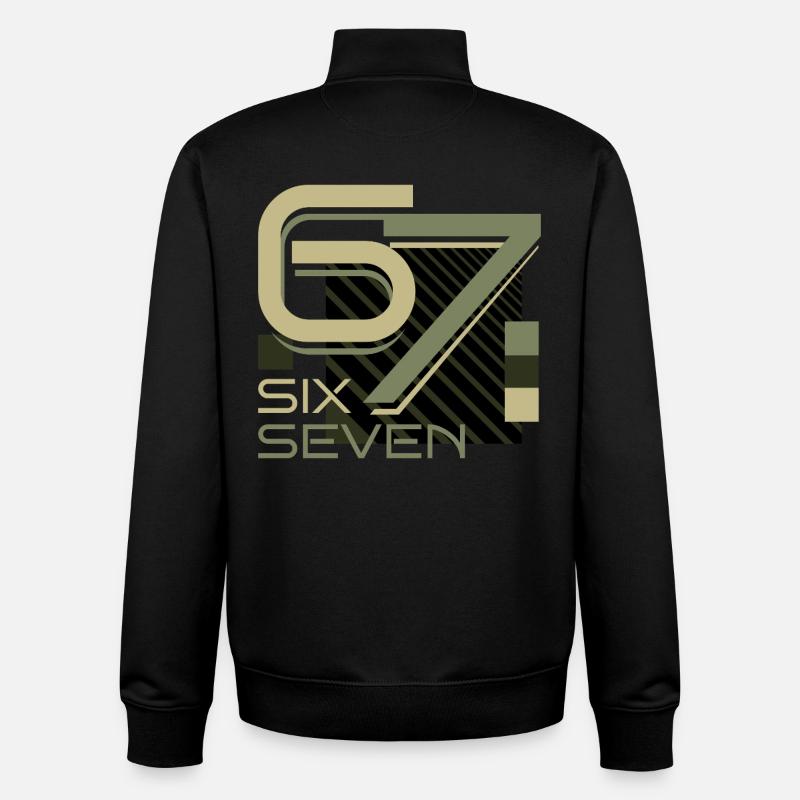 SixSeven - Sweat zippé unisexe en coton bio Stanley/Stella - noir