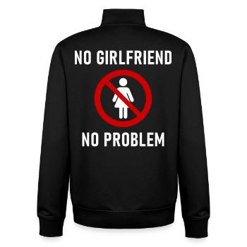 No Girlfriend No Problem - Unisex Organic Zip Sweatshirt von Stanley/Stella - Schwarz - Hinten - AI Model Male 185 light (185cm)