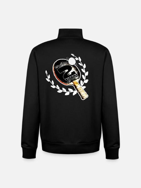 Ping-pong - Sweat zippé unisexe en coton bio Stanley/Stella - noir