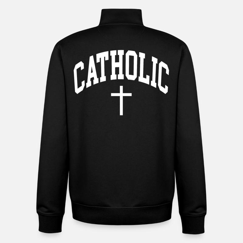 Katholisch Katholik Catholic - Unisex Organic Zip Sweatshirt von Stanley/Stella - Schwarz