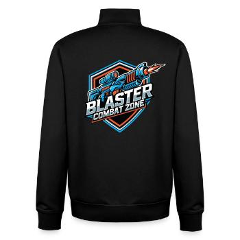 Blaster Combat Zone – Logo-Farbe - Unisex Organic Zip Sweatshirt von Stanley/Stella - Schwarz - Hinten - AI Model Male 185 light (185cm)