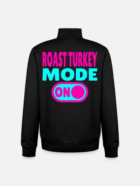Mode dinde rôtie activé - Sweat zippé unisexe en coton bio Stanley/Stella - noir