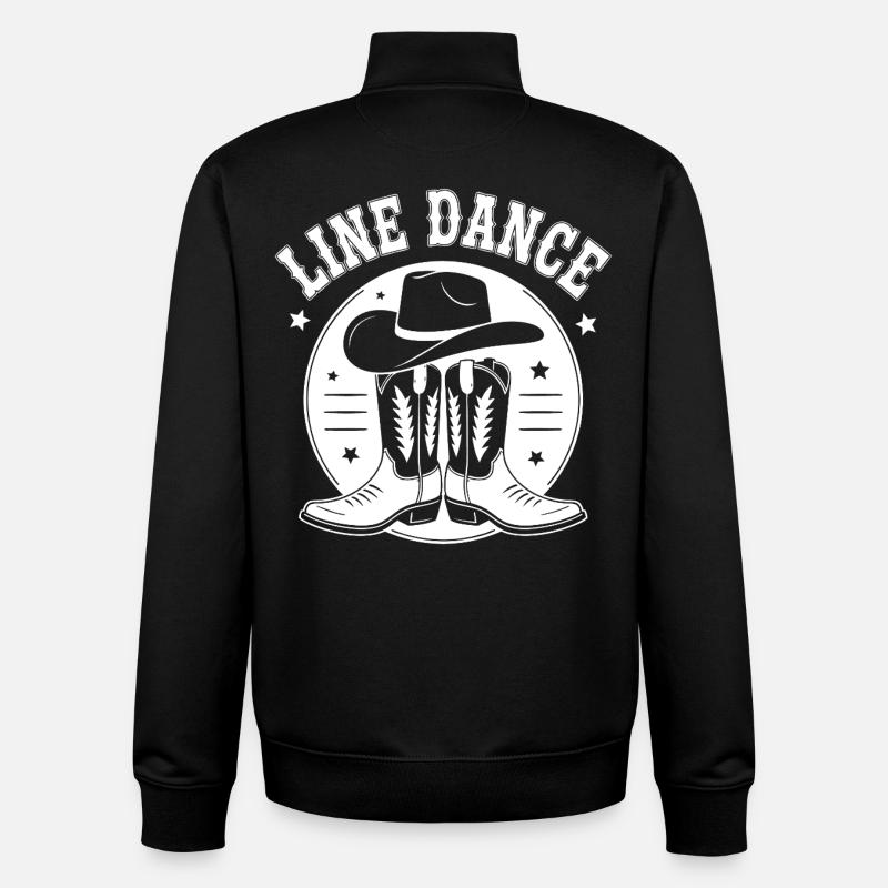 Cowboy de danse en ligne - Sweat zippé unisexe en coton bio Stanley/Stella - noir