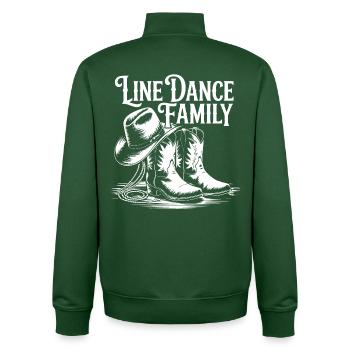Line Dance Family - Unisex Organic Zip Sweatshirt von Stanley/Stella - Flaschengrün - Hinten - AI Model Male 185 dark (185cm)