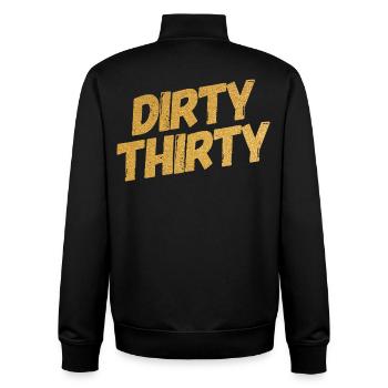 Dirty Thirty 30. Geburtstag - Unisex Organic Zip Sweatshirt von Stanley/Stella - Schwarz - Hinten - AI Model Male 185 light (185cm)