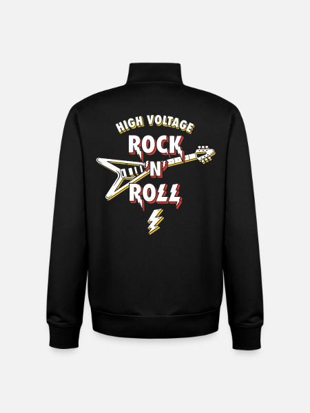 Hochspannungs-Rock'n'Roll-Gitarre - Unisex Organic Zip Sweatshirt von Stanley/Stella - Schwarz