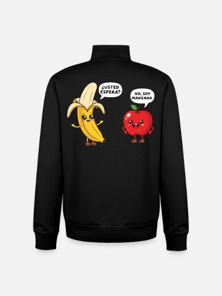 Funny Maestra School Spanish Teacher - Unisex Organic Zip Sweatshirt by Stanley/Stella - black