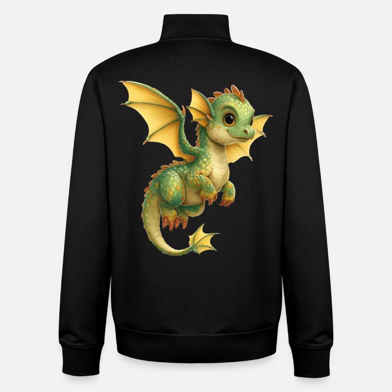 Dragon - Sweat zippé unisexe en coton bio Stanley/Stella - noir