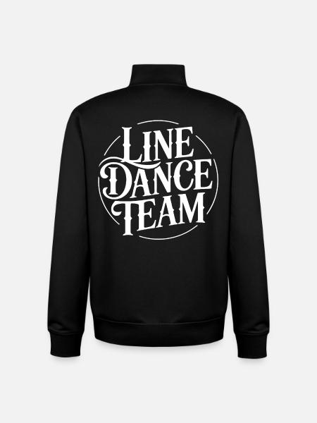Line Dance Team Logo Emblem - Unisex Organic Zip Sweatshirt by Stanley/Stella - black