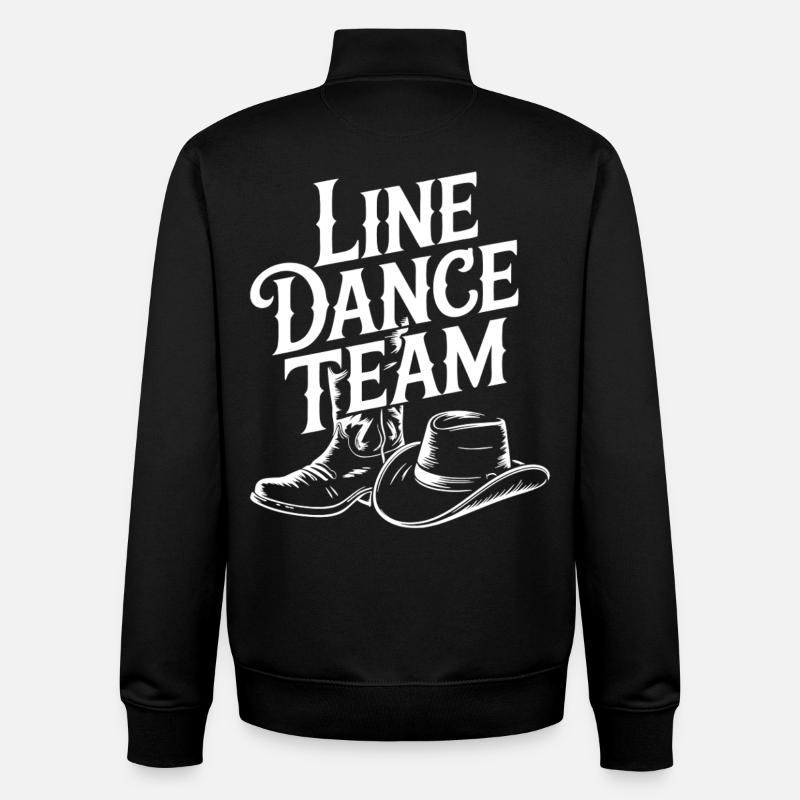 Line Dance Team Boots Hat - Unisex Organic Zip Sweatshirt von Stanley/Stella - Schwarz