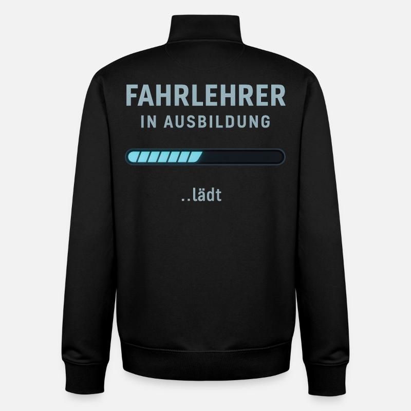 Driving instructor in training - Unisex Organic Zip Sweatshirt by Stanley/Stella - black