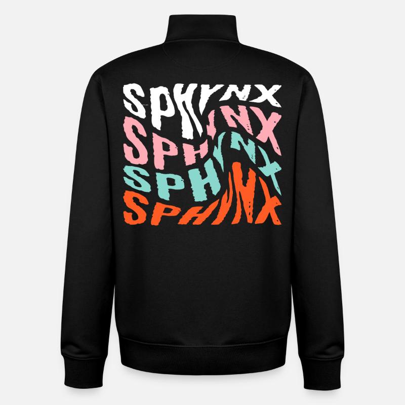 SPHYNX Cat - Sweat zippé unisexe en coton bio Stanley/Stella - noir