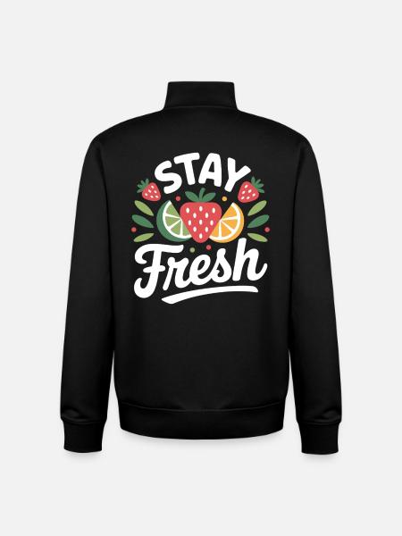 Reste tranquille - Sweat zippé unisexe en coton bio Stanley/Stella - noir