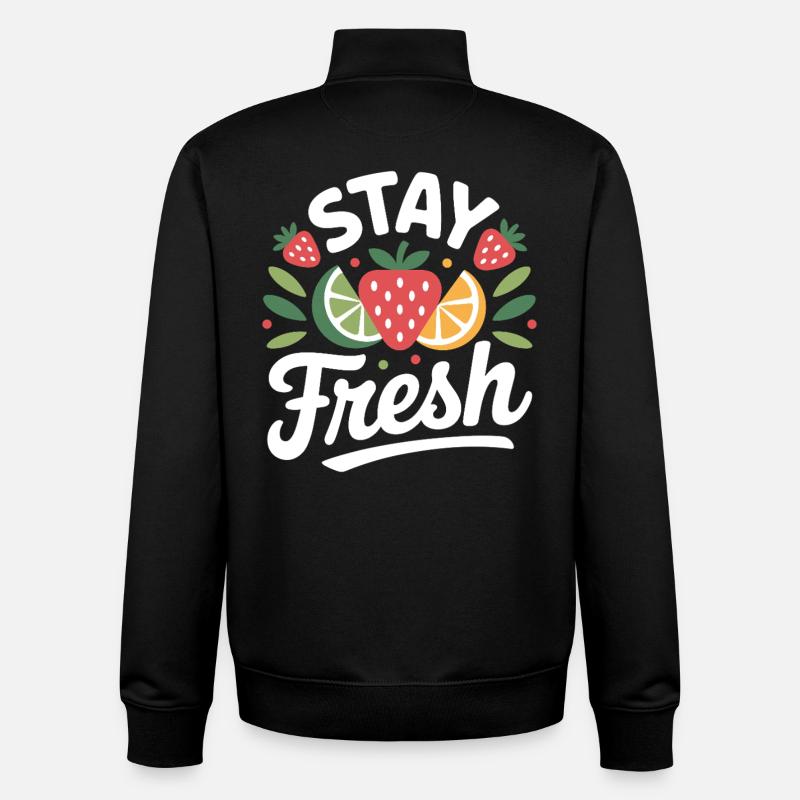 Stay Frsh - Unisex Organic Zip Sweatshirt von Stanley/Stella - Schwarz