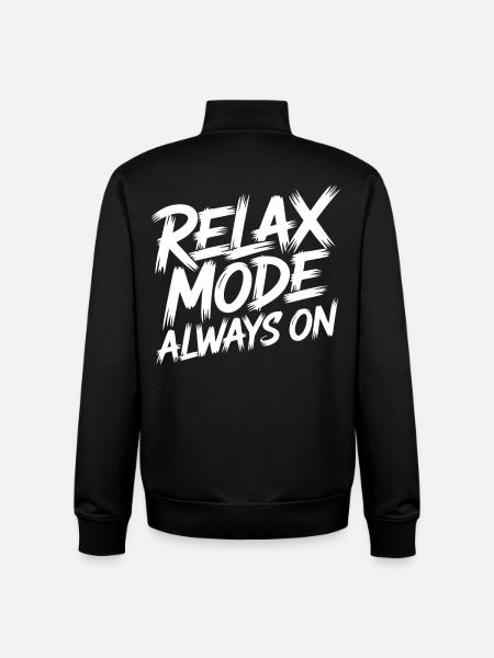 Relax mode always on - Unisex Organic Zip Sweatshirt by Stanley/Stella - black