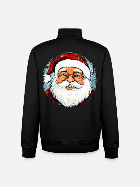 Père Noël - Sweat zippé unisexe en coton bio Stanley/Stella - noir